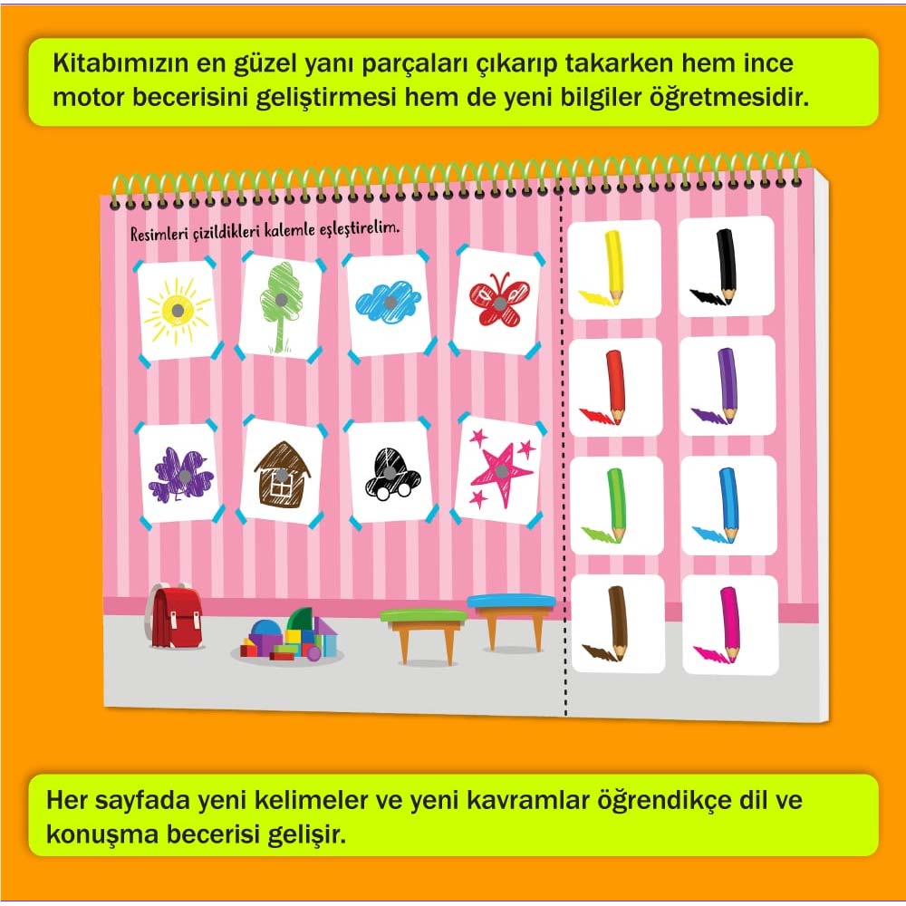 Konuşma ve Dikkati Geliştiren Cırt Cırtlı Etkinlik Kitabım: 3-6 yaş