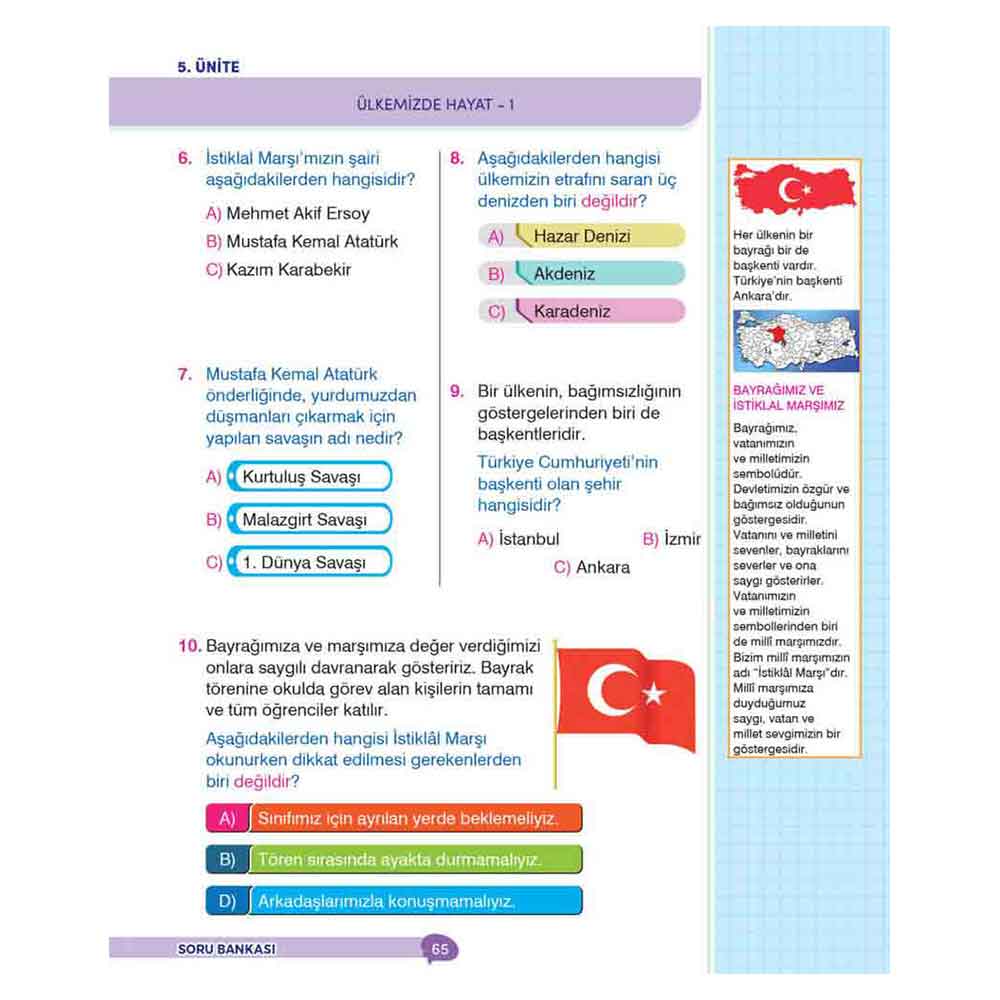 2. Sınıf İpuçlu Hayat Bilgisi Yeni Nesil Soru Bankası