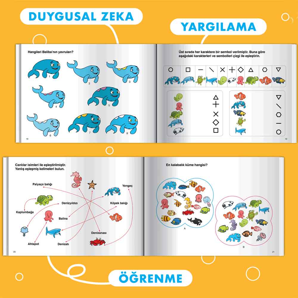 Dikkati Güçlendiren Hikaye Seti  Balina Baliba Kutulu Set
